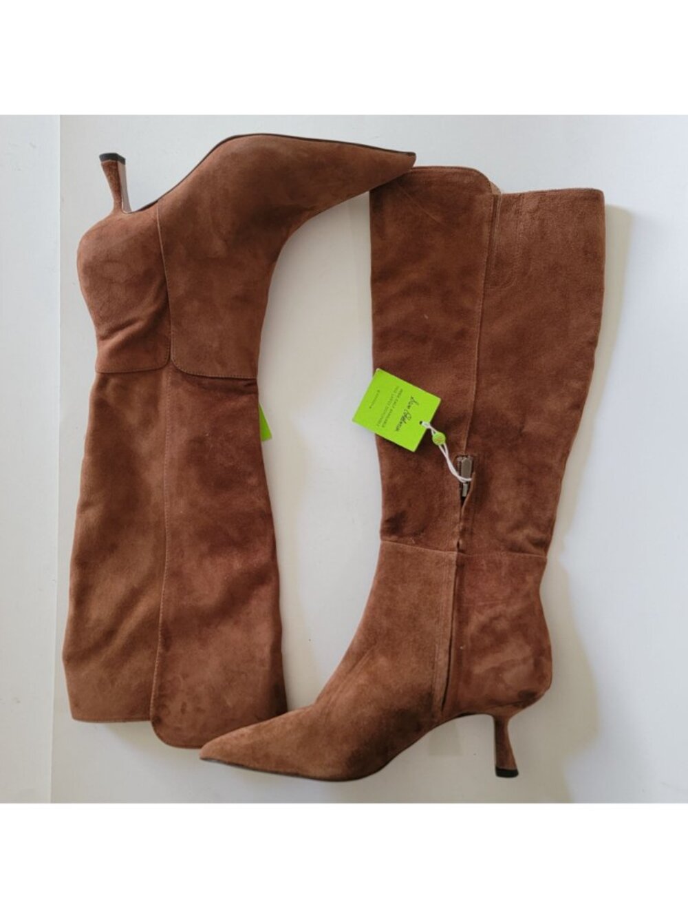 NEW Sam Edelman Taylin Knee High Boots Kitten Heel Minimalist Suede Womens 9 - Picture 3 of 9